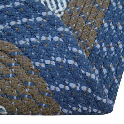Better Trends Country Stripe Braided 4' X 6'  Oval Area Rug