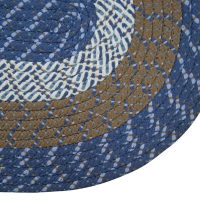 Better Trends Country Stripe Braided 4' X 6'  Oval Area Rug