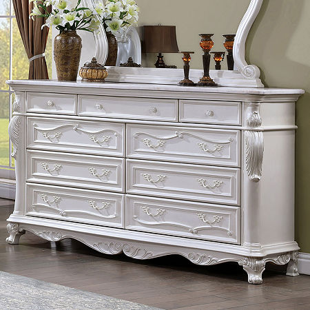 Oronza 9-Drawer Dresser, One Size, White