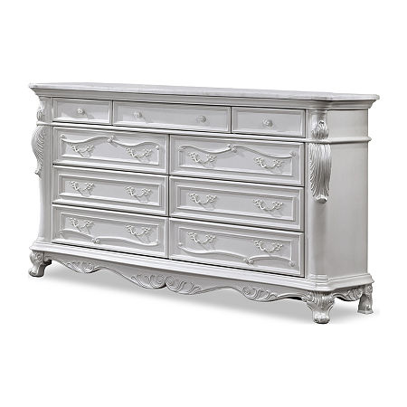 Oronza 9-Drawer Dresser, One Size, White