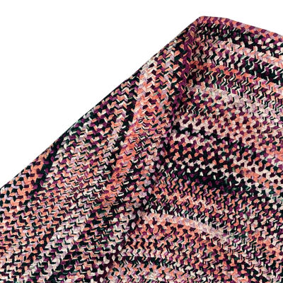 Better Trends Ombre Chenille Stripe Braided 3' X 5' Oval Accent Rug