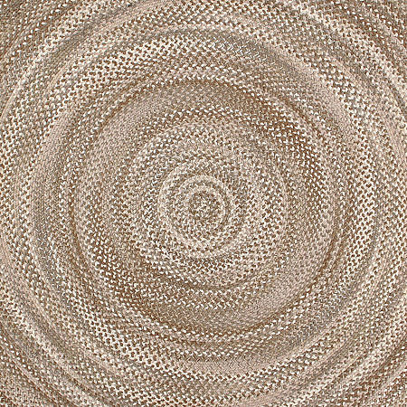 Better Trends Ombre Chenille Stripe Braided 3' X 5' Oval Accent Rug, One Size, Beige