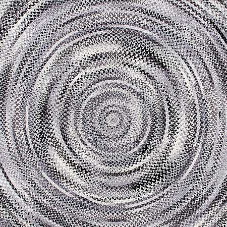 Better Trends Ombre Chenille Stripe Braided 5' X 7' Oval Area Rug, One Size, Black