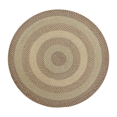 Better Trends Woodbridge Stripe Braided 7'4" X 9'4" Oval Area Rug