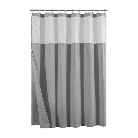 Awesome Home With Mesh Pockets Shower Curtain, One Size, Gray