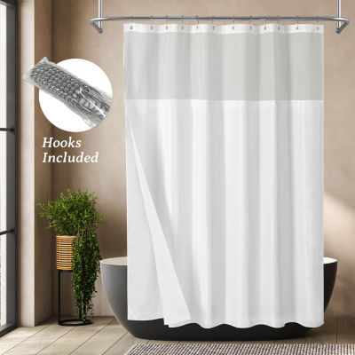 Awesome Home™ Waterproof  Poly  Snap In Liner Shower Curtain Set