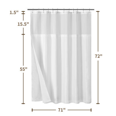Awesome Home™ Waterproof  Poly  Snap In Liner Shower Curtain Set