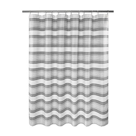 Awesome Home Solid Texture Shower Curtain, One Size, Gray