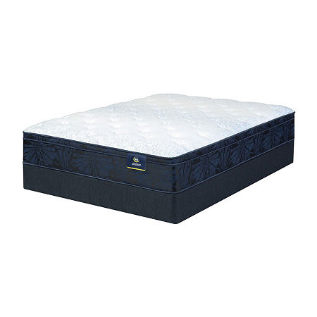 Serta Classic Andria 12.5 Plush Euro Top - Mattress + Box Spring, Twin Xl, White