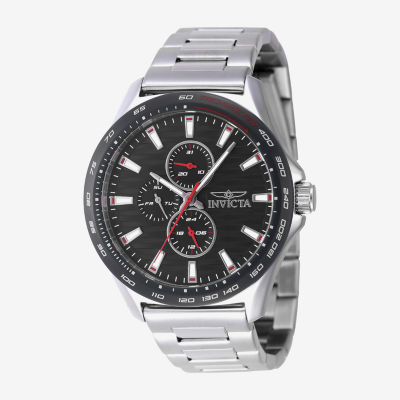 Invicta Racing Mens Silver Tone Stainless Steel Bracelet Watch 47550