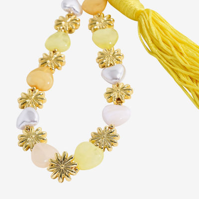 Bijoux Bar Gold Tone Flower Bag Charm