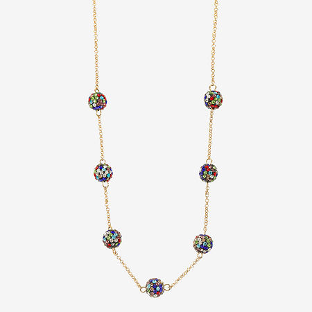 Monet Jewelry Strand Womens 17 Inch Collar Necklace In Gold