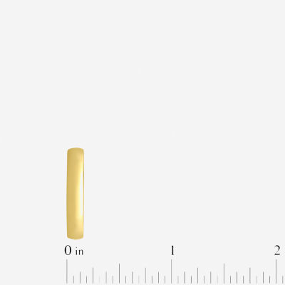 Womens 4MM 14K Gold Over Silver Round Wedding Band