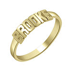 Personalized Block Name Ring