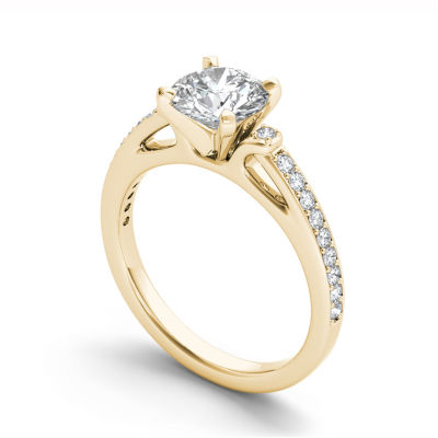 1 CT.T.W. Natural Round Diamond 14K Gold Engagement Ring