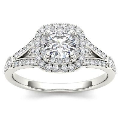 1 CT.T.W. Natural Round Diamond 14K Gold Engagement Ring