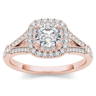 1 CT.T.W. Natural Round Diamond 14K Gold Engagement Ring