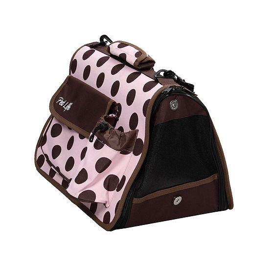 The Pet Life Airline Approved Folding Zippered Casual Pet Carrier