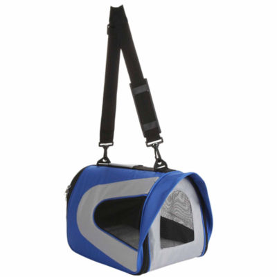 The Pet Life Airline Approved Folding Zippered Sporty Mesh Pet Carrier