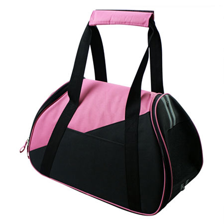 The Pet Life Airline Approved Zip-N-Go Contoured Pet Carrier, One Size, Pink