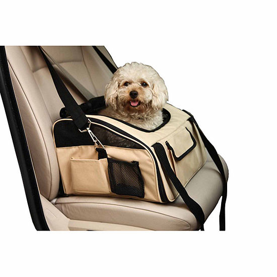 The Pet Life Ultra-Lock' Collapsible Safety Travel Wire Folding Pet Car Seat Carrier