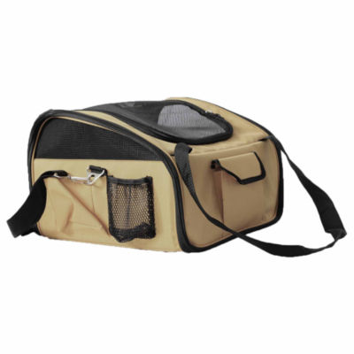 The Pet Life Ultra-Lock' Collapsible Safety Travel Wire Folding Pet Car Seat Carrier