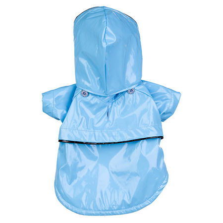 The Pet Life Baby Blue Pvc Waterproof Adjustable Pet Raincoat, One Size, Blue