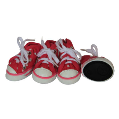 The Pet Life Extreme-Skater Canvas Casual Grip PetSneaker Shoes - Set Of 4