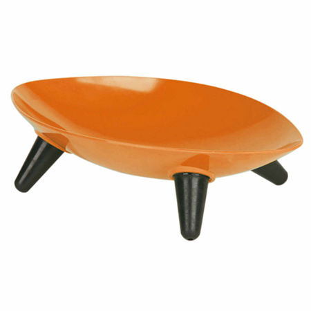 The Pet Life Melamine Couture Sculpture Single Dog Bowl, One Size, Orange