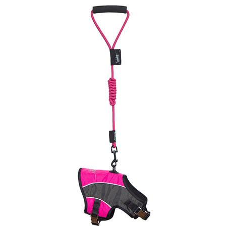 The Pet Life Touchdog Reflective-Max 2-in-1 Premium Performance Adjustable Dog Harness And Leash, One Size, Pink