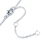 Silver Treasures Love Cubic Zirconia Sterling Silver 16 Inch Cable Pendant Necklace