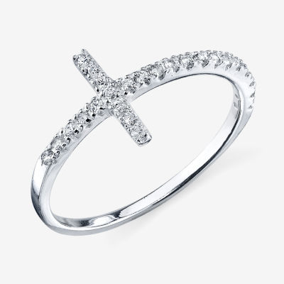 Footnotes Faith Sterling Silver Cross Band