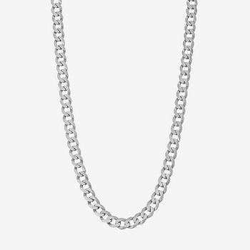Made in Italy Sterling Silver 20 Inch Solid Figaro Chain Necklace, Color: Sterling  Silver - JCPenney