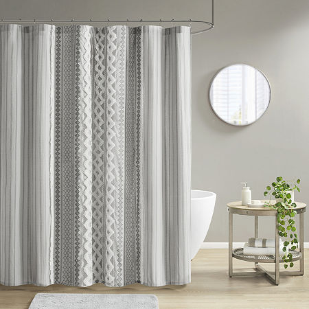 INK+IVY Imani Shower Curtain, One Size, Gray