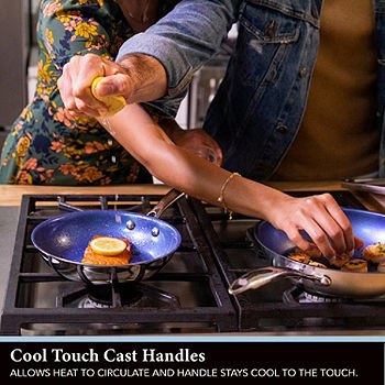 Granitestone Blue 10 Piece Nonstick Cookware Set, Stay Cool Handles, Oven &  Dishwasher Safe & Reviews