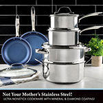 Granite Stone Stainless Steel Blue 2-pc Nonstick Frying Pan Set