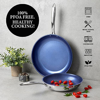 Granitestone Blue 2.5qt. Sauce Pan with Tempered Glass Lid, Color: Blue -  JCPenney