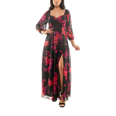 long sleeve floral maxi dress
