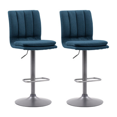 Corliving Palmer 2-pc. Tufted Swivel Bar Stool