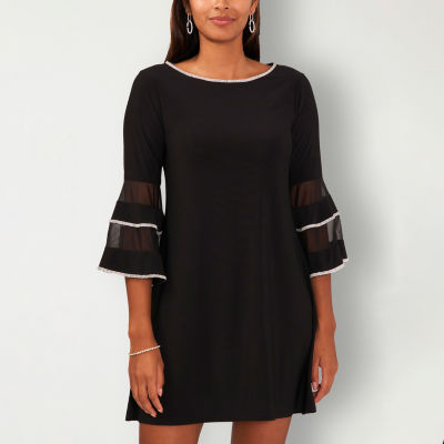 MSK 3/4 Sleeve Embellished Shift Dress