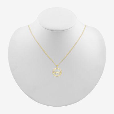 Womens Diamond Accent Natural White Diamond 14K Gold Pendant Necklace