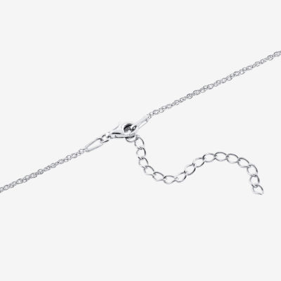 Womens Enhanced Blue Turquoise Sterling Silver Inch Pendant Necklace