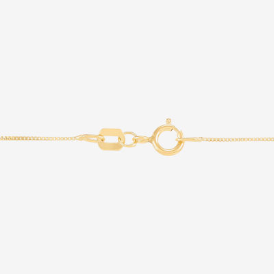 (H-I / Si1-Si2) Womens 1/10 CT. T.W. Lab Grown White Diamond 14K Gold Cross 18 Inch Pendant Necklace