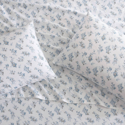 Laura Ashley Audrey Cotton Flannel Deep Pocket Sheet Set