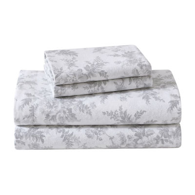 Laura Ashley Vanessa Cotton Flannel Deep Pocket Sheet Set