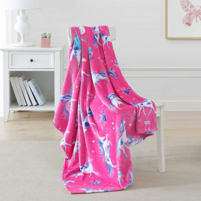 Laura Ashley Kids Plush Fleece Lightweight Throw