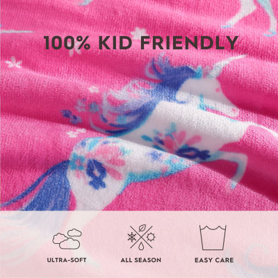 Laura Ashley Kids Plush Fleece Lightweight Throw