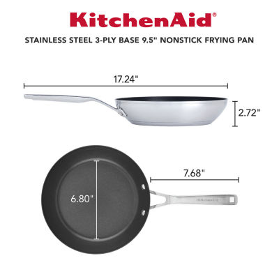 KitchenAid 3-Ply Stainless Steel 9.5" Frying Pan