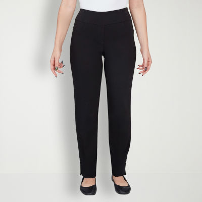 Hearts Of Palm Womens Mid Rise Straight Pull-On Pants