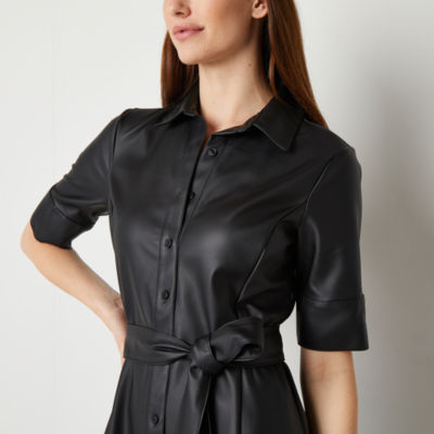 Worthington Short Sleeve Shirt Dress